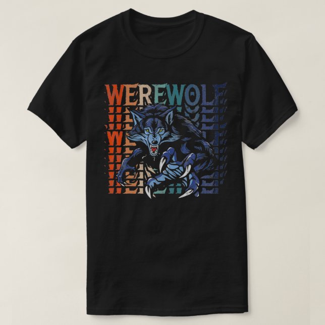 Camiseta Diseño De Werewolf Para Películas De Werewolf Y Wo (Diseño del anverso)