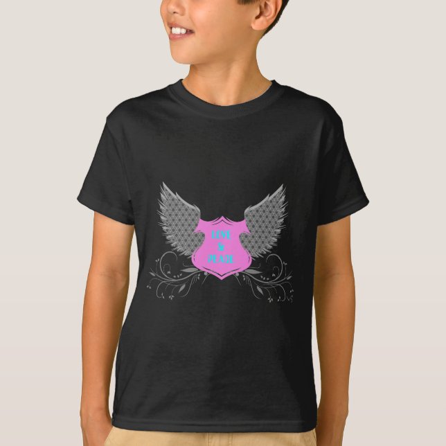 Camiseta Diseño de Wings de Peace Love Angel (Anverso)