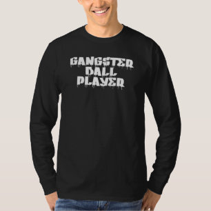 Camiseta Diseño de Word del jugador de bola de gangster