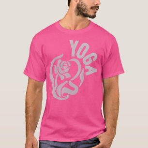 CAMISETA DISEÑO DE YOGA CON ROSA
