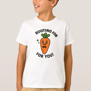 Camiseta Diseño de zanahoria naranja linda apoyándote
