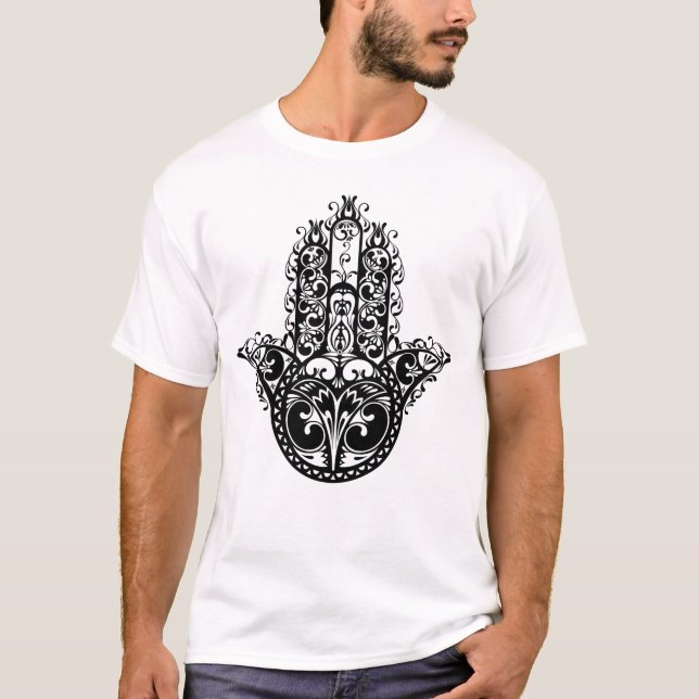 Camiseta Diseño decorativo de Hamsa (Anverso)