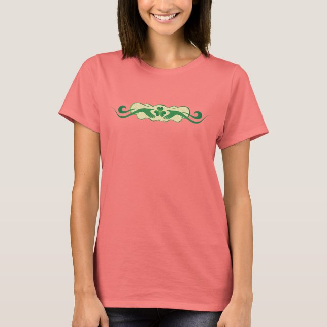 Camiseta Diseño decorativo de Shamrock (Anverso)