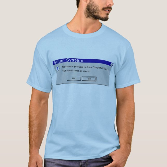 Camiseta Diseño degradado divertido de Plutón (Anverso)