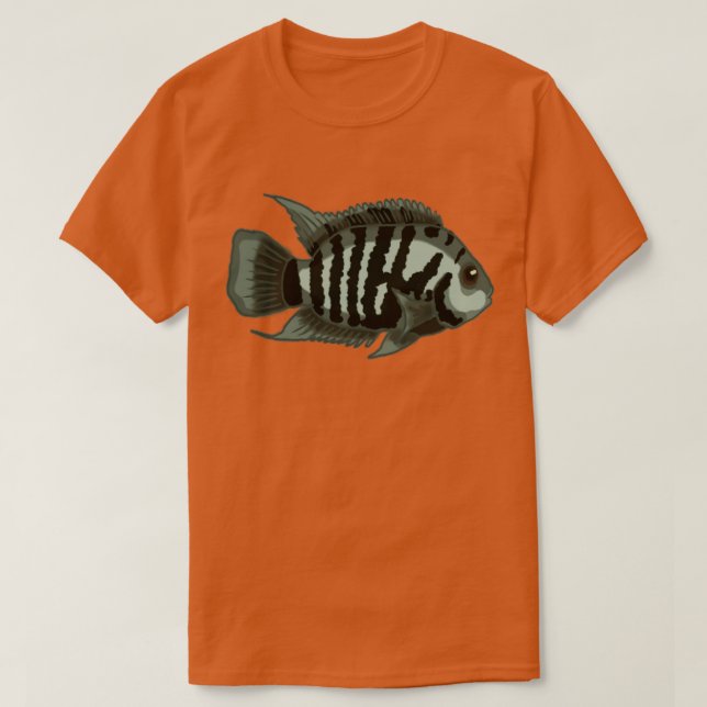 Camiseta Diseño del Acuario Cichlid de Convictos para Venti (Diseño del anverso)