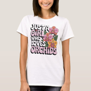 Camiseta Diseño del amante de las orquídeas florales para l