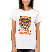 Diseño del amante del perro Corgi Grandpa Retro Co