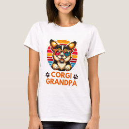 Camiseta Diseño del amante del perro Corgi Grandpa Retro Co