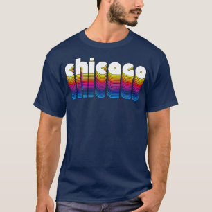 Camiseta Diseño del arco iris retro del Orgullo de Chicago
