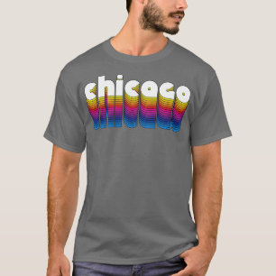 Camiseta Diseño del arco iris retro del Orgullo de Chicago