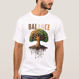 Camiseta Diseño del arte de la naturaleza del árbol de la v