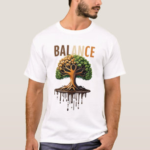 Camiseta Diseño del arte de la naturaleza del árbol de la v