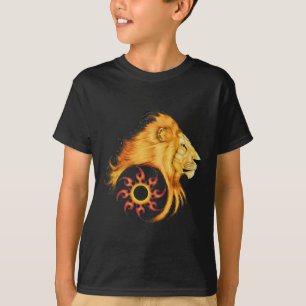 Camiseta Diseño del arte del tatuaje del león