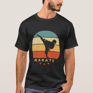 Camiseta Diseño del atardecer de Karate Retro - Mujer hacie