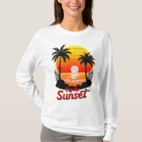 Diseño del atardecer de voleibol "Dig the Sunset"