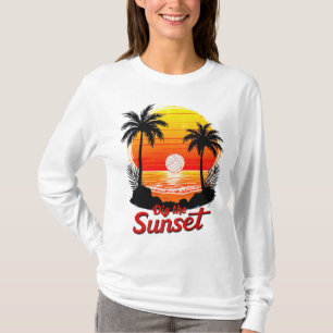 Camiseta Diseño del atardecer de voleibol "Dig the Sunset"
