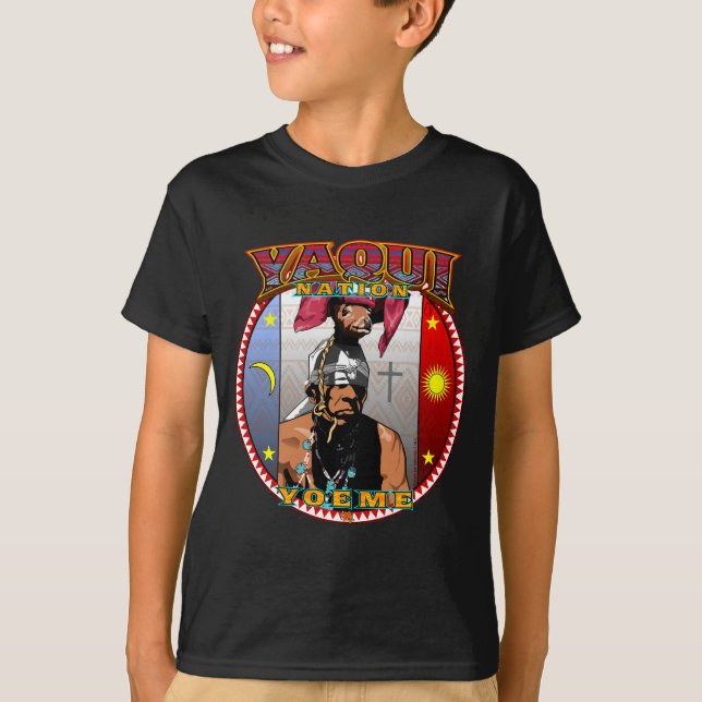 Camiseta Diseño del bailarín de los ciervos de Yaqui Yeome (Anverso)