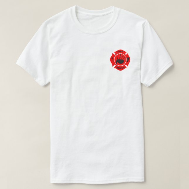 Camiseta Diseño del bombero del gaitero (Diseño del anverso)