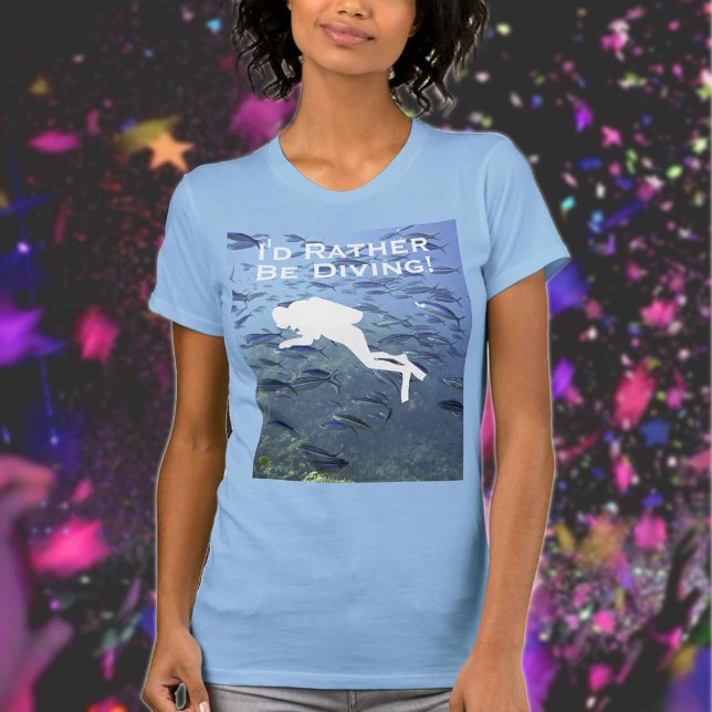 Camiseta Diseño del buzo Scuba "Prefiero bucear" (Subido por el creador)