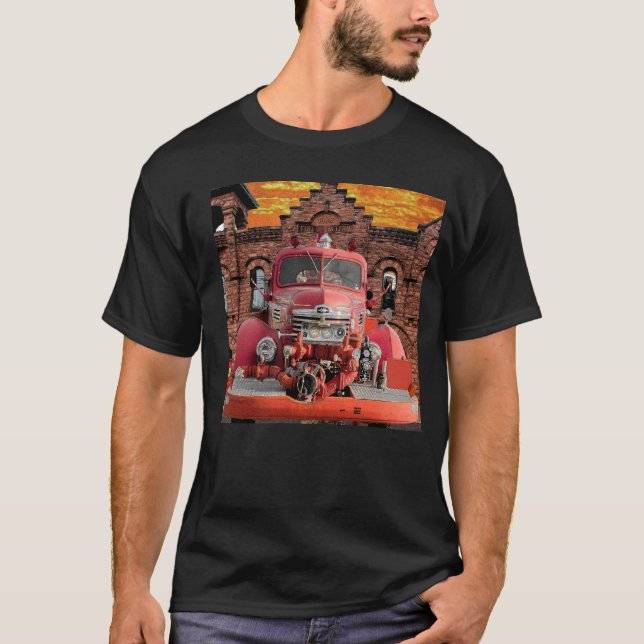 Camiseta Diseño del coche de bomberos del International (Anverso)