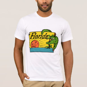 Camiseta diseño del cocodrilo de la Florida de los años 5