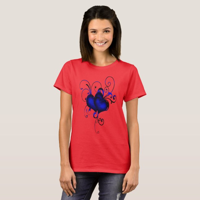 Camiseta Diseño del corazón Arte para la moda (Anverso completo)