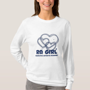 Camiseta Diseño del corazón del chica del RA:: Artritis