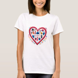 Camiseta Diseño del corazón del Día del Padre colorido - Pa