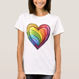 Camiseta Diseño del corazón del orgullo gay