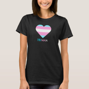 Camiseta Diseño del corazón transgénero humano