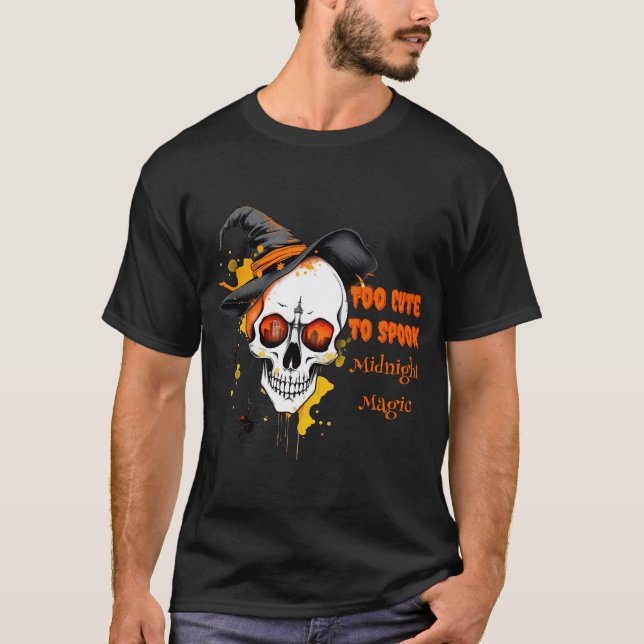 Camiseta Diseño del cráneo de Halloween (Anverso)