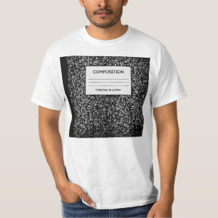 Camiseta Diseño del cuaderno de la composición