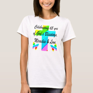 Camiseta DISEÑO DEL CUMPLEAÑOS 65 DE LA CRUZ DE bonito