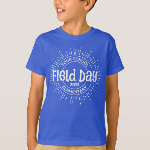 Camiseta Diseño del Día de Campo de la Escuela Sunburst, Bl