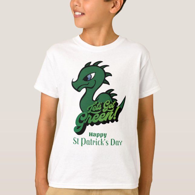 Camiseta Diseño del Día del Niño Dragón Saint Patrick (Anverso)