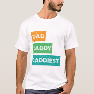 Camiseta Diseño del Día del Padre Dad Daddy Daddiest