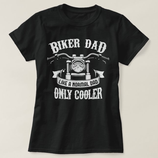 Camiseta Diseño del Día del Padre en Motocicleta de Motocic (Diseño del anverso)
