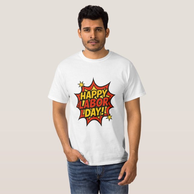 Camiseta Diseño del Día del Trabajo Feliz (Anverso completo)
