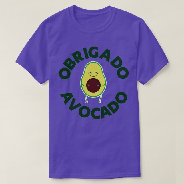 Camiseta Diseño del Día Nacional del Aguacate Obrigado (Diseño del anverso)