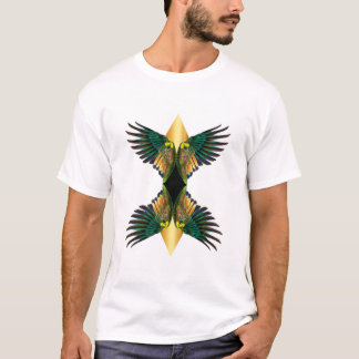 Camiseta Diseño del diamante Gold Double Wings