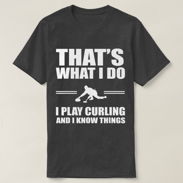Camiseta Diseño del equipo de curling de comillas de jugado (Diseño del anverso)