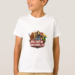 Camiseta Diseño del equipo de jugadores del mundo de bloque