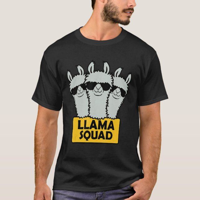 Camiseta Diseño del equipo Llama Squad (Anverso)