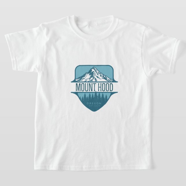 Camiseta Diseño del escudo Monte Hood Oregon (Distribución)