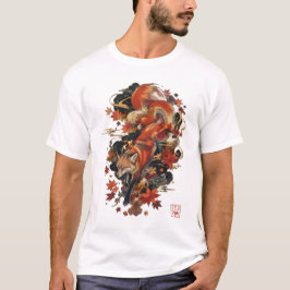 Camiseta Diseño del espíritu del zorro japonés Kitsune de o