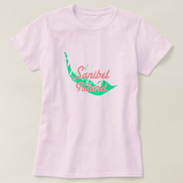 Camiseta Diseño del esquema del mapa de la isla de Sanibel
