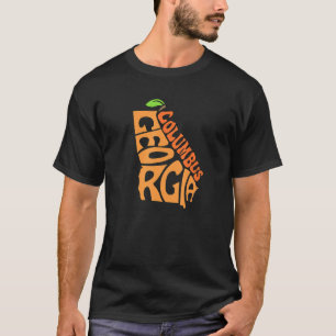 Camiseta Diseño del estado de melocotón de la ciudad natal