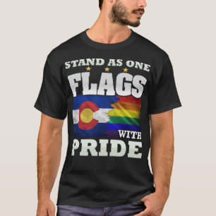 Camiseta Diseño del estado LGBT y Colorado