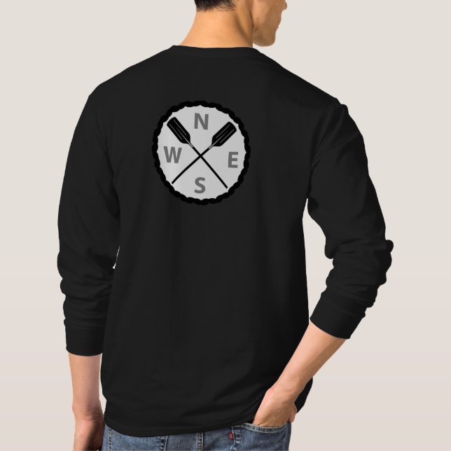 Camiseta Diseño del Explorador de aletas - Manga larga bási (Reverso)