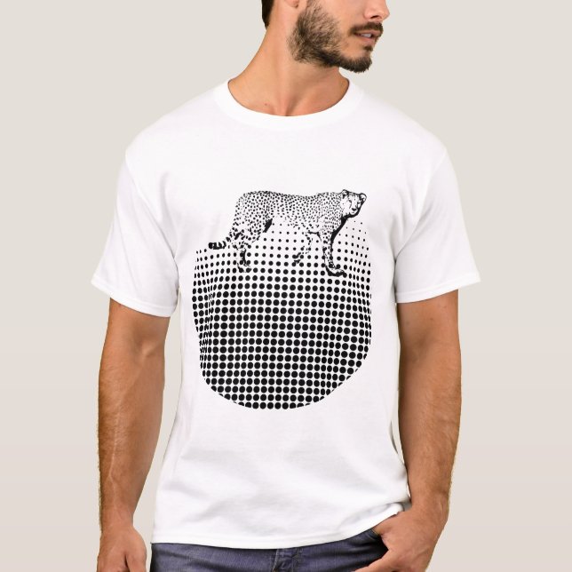 Camiseta Diseño del extracto del punto del guepardo (Anverso)